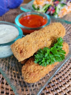 Buffalo tempeh wings at Sage in Ubud