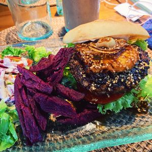 Hula burger  at Sage in Ubud