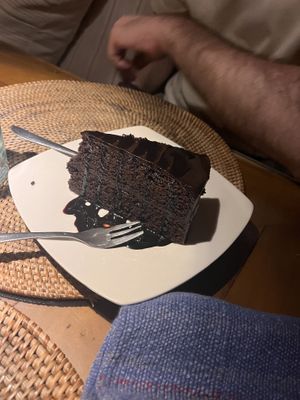 Double decide chocolate cake  at Sage in Ubud