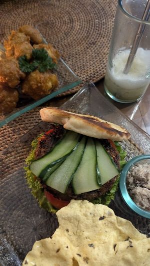 Mumbai burger 85k rp at Sage in Ubud