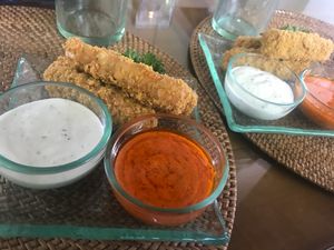 Tempeh buffalo wings  at Sage in Ubud