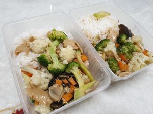 Luo Han Zhai Rice and Braised Tofu Rice (罗汉斋，红烧豆腐饭) at Xin En Vegetarian 心恩素食 in West Singapore