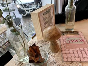 table at Cafe Glucklich in Ravensburg