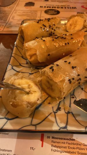 Bananen-Frühlingsrollen zum Nachtisch   at MoschMosch in Darmstadt