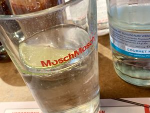 sparkling water at MoschMosch in Darmstadt
