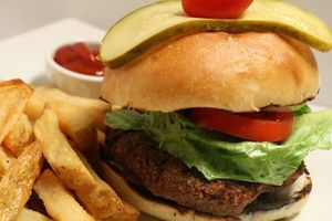 Falafel Burger (Vegan) at Taste of Egypt in Saint John