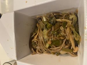 Fideos con verduras y setas VEGAN  at La Boca in Cordoba