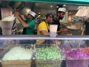 Plenty of veg on offer here at L'as du Fallafel in Paris