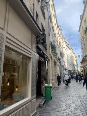 outside  at L'as du Fallafel in Paris