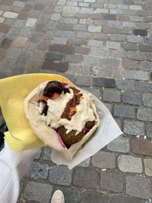 vegan falafel  at L'as du Fallafel in Paris