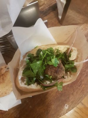 Falafel pita at Miznon in Paris