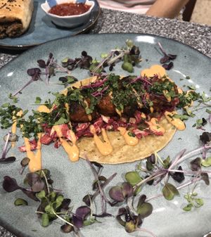 Buffalo Wing Tacos (cauliflower)  at The Healthy Hub in Cairns