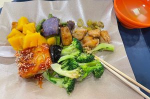 Quite expensive on this without rice   at Just Greens 绿清清 - Clementi in West Singapore