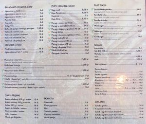 I hope it is easier to read at Bar Górski in Zakopane