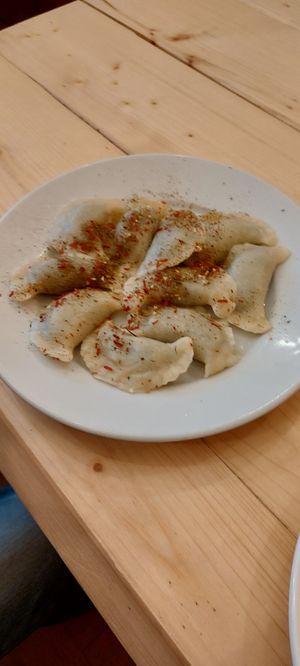 Spinach pierogi at Bar Górski in Zakopane