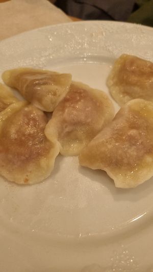 Apple and cranberry dumplings at Bar Górski in Zakopane