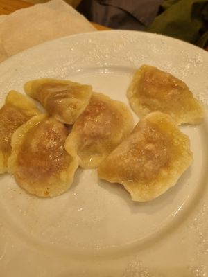 Apple and cranberry dumplings at Bar Górski in Zakopane