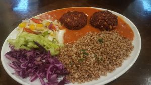 With tomato sauce at Bar Górski in Zakopane