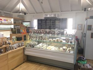 interior at Tom's Juice Bar in Gustavia