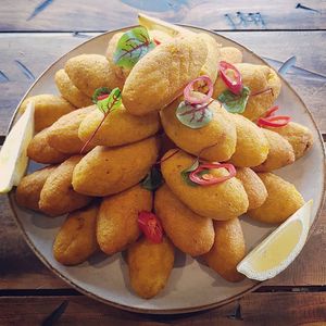 Vegan and gluten free kibbeh halab at 1001 Nights Restaurant in Mount Eliza