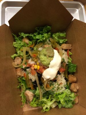 Burrito salad box at Ain Soph.Ripple Kabukicho in Tokyo