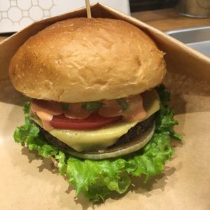 cheeseburger at Ain Soph.Ripple Kabukicho in Tokyo