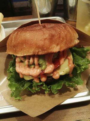 Ripple cheese burger at Ain Soph.Ripple Kabukicho in Tokyo