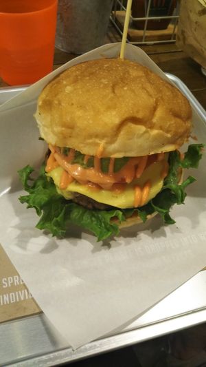 Cheeze burger at Ain Soph.Ripple Kabukicho in Tokyo