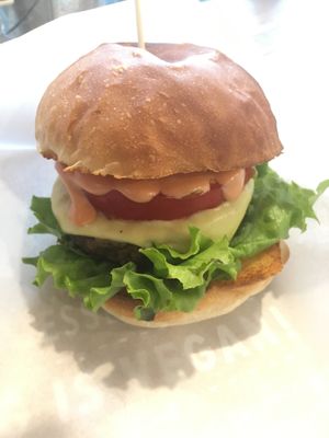 The ripple burger with cheese at Ain Soph.Ripple Kabukicho in Tokyo