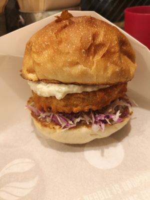 Crispy Chicken Burger at Ain Soph.Ripple Kabukicho in Tokyo