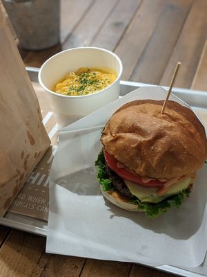 Ripple cheese burger + Mac n Cheese at Ain Soph.Ripple Kabukicho in Tokyo
