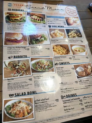 Menu  at Ain Soph.Ripple Kabukicho in Tokyo