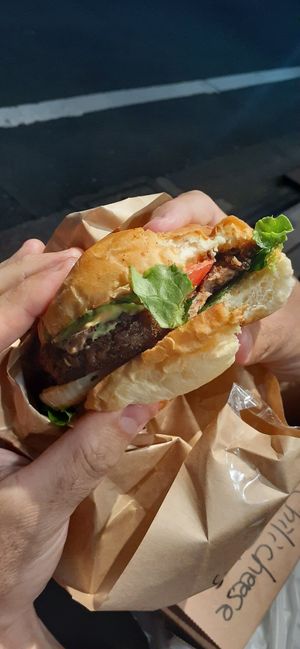 Cheeseburger at Ain Soph.Ripple Kabukicho in Tokyo