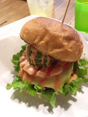 Classic ripple cheeseburger. at Ain Soph.Ripple Kabukicho in Tokyo