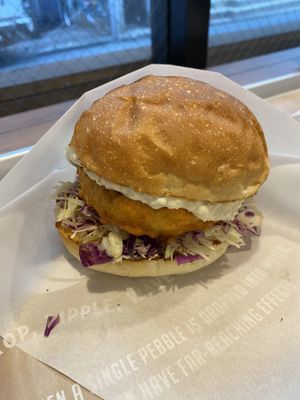 Chicken burger at Ain Soph.Ripple Kabukicho in Tokyo