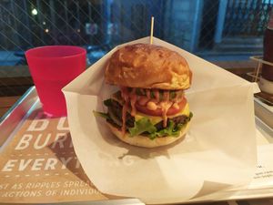cheese burger at Ain Soph.Ripple Kabukicho in Tokyo