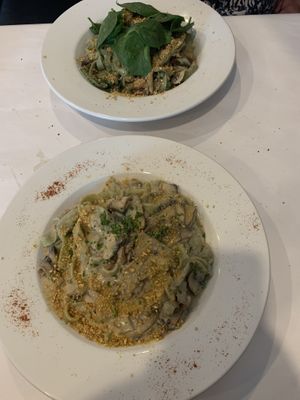 Top V4 pasta and bottom V1 pasta!  at Ottimo Ristorante Italiano in Hobart
