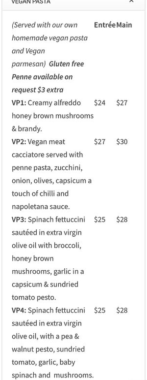   at Ottimo Ristorante Italiano in Hobart