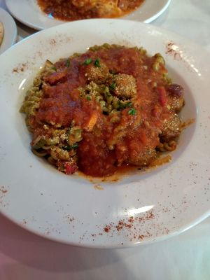 Vegan Spiral Pasta Meatballs at Ottimo Ristorante Italiano in Hobart