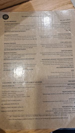 Menu at Island Whole Foods in Cowes