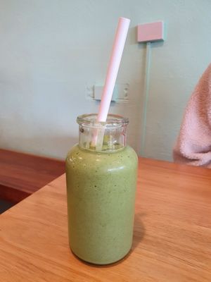 Green and coconut smoothie at Island Whole Foods in Cowes