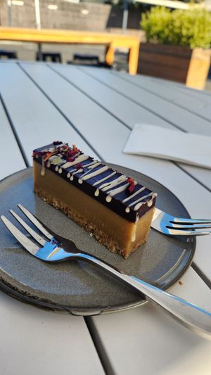 Caramel slice (healthy but not that tasty) at Island Whole Foods in Cowes