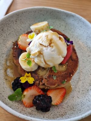 Summer buckwheat pancakes 🥞 at Island Whole Foods in Cowes