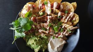 Vegan nachos at Island Whole Foods in Cowes