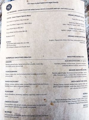 Menu page 2 at Island Whole Foods in Cowes