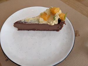 Tarte crue choco orange at Paper Plane in Nice