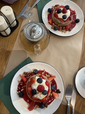 Pancakes 💚  at Paper Plane in Nice