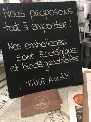 Take away at Paper Plane in Nice