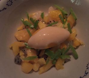 last course vegan tasting menu at Farang in Stockholm