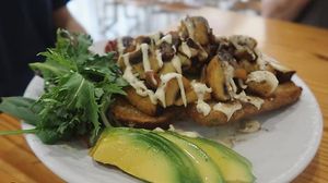 vegan feast at Ayla's Cafe in Adelaide